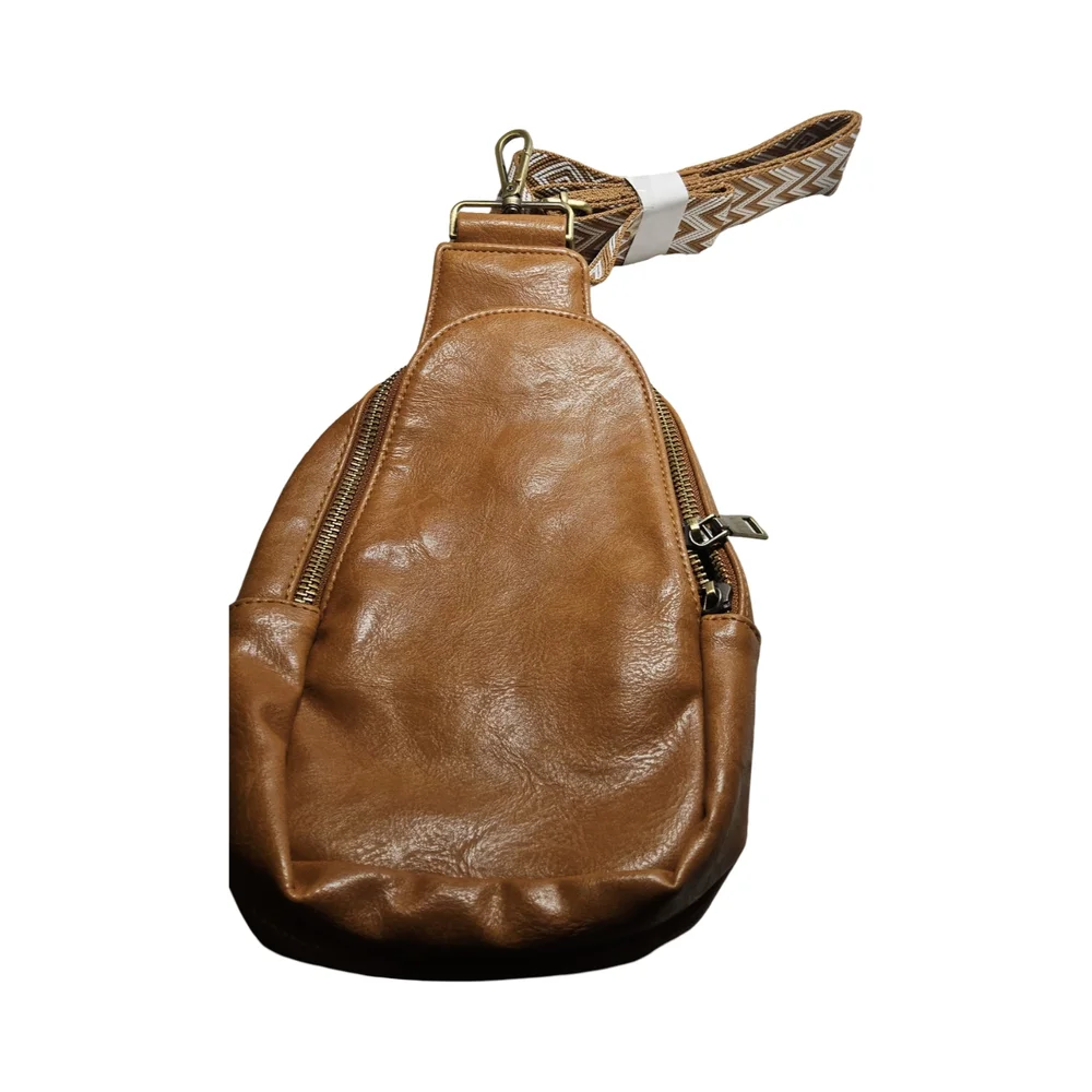 NWOT  Brown Crossbody Bag/Sling bag with adjustable wide strap - Picture 6 of 6
